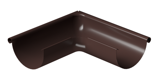 Угол внешний 90° D125 Döcke STAL PREMIUM Шоколад, (RAL 8019) купить в Химках