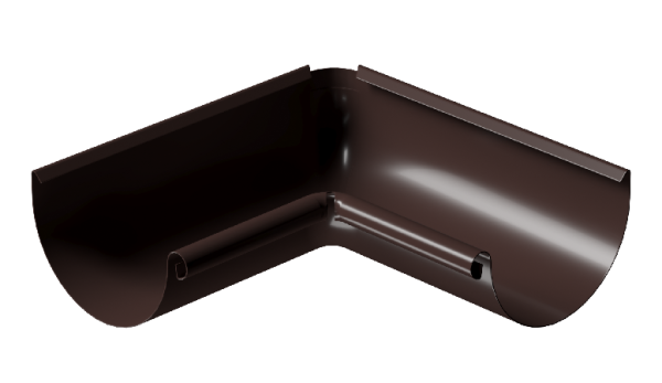 Угол внутренний 90° D125 Döcke STAL PREMIUM Шоколад, (RAL 8019) купить в Химках