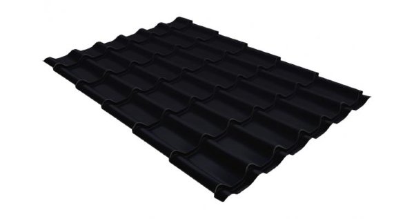 Металлочерепица классик GL 0,5 Velur20 RAL 9005 черный купить в Химках