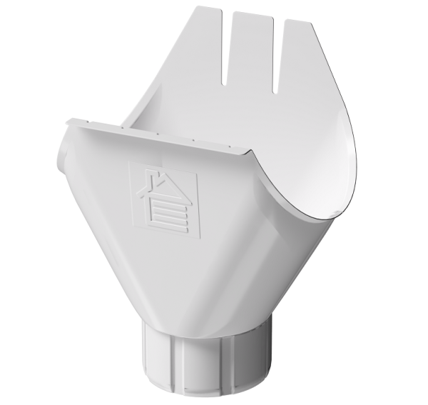Воронка желоба D125 Döcke STAL PREMIUM Пломбир, (RAL 9010) купить в Химках