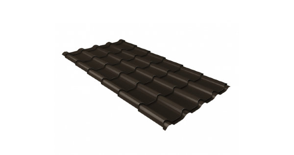 Металлочерепица классик 0,5 Стальной бархат RR 32 темно-коричневый купить в Химках