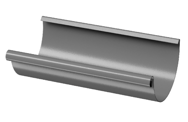 Желоб полукруглый D125 3 м Döcke STAL PREMIUM Графит, (RAL 7024) купить в Химках