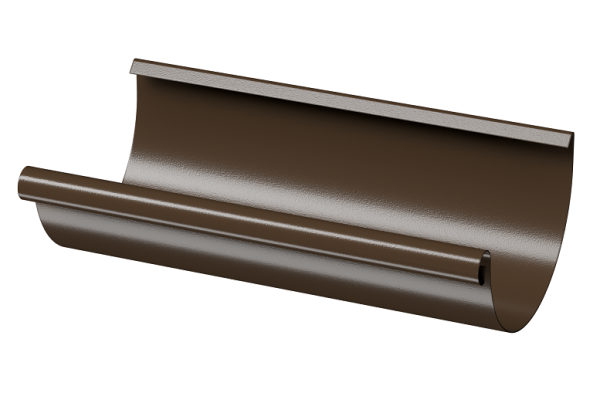 Желоб полукруглый D125 3 м Döcke STAL PREMIUM Каштан, (RAL 8017) купить в Химках