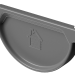 Заглушка желоба D125 Döcke STAL PREMIUM Графит, (RAL 7024) купить в Химках