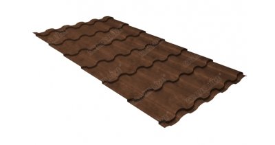Металлочерепица кредо GL 0,5 Safari Twincolor Brown