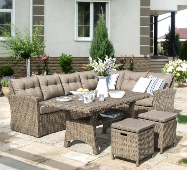 Комплект мебели AFINA плетеной из иск. ротанга AFM-307B Beige купить в Химках