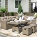 Комплект мебели AFINA плетеной из иск. ротанга AFM-307B Beige купить в Химках