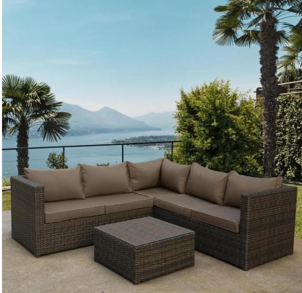Комплект мебели AFINA плетеной из иск. ротанга YR825A Brown/Beige купить в Химках
