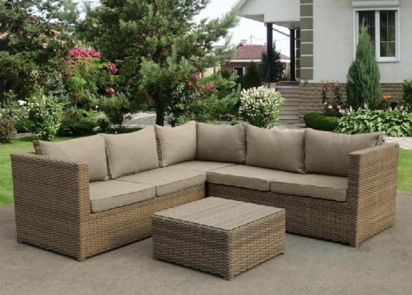 Комплект мебели AFINA плетеной из иск. ротанга YR825B Beige купить в Химках
