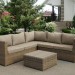 Комплект мебели AFINA плетеной из иск. ротанга YR825B Beige купить в Химках