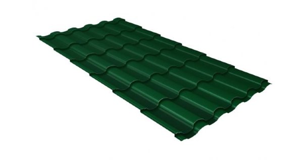 Металлочерепица кредо 0,5 Satin RAL 6005 зеленый мох купить в Химках