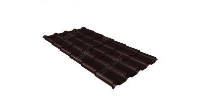 Металлочерепица камея GL 0,5 Quarzit RAL 8017 Metallic