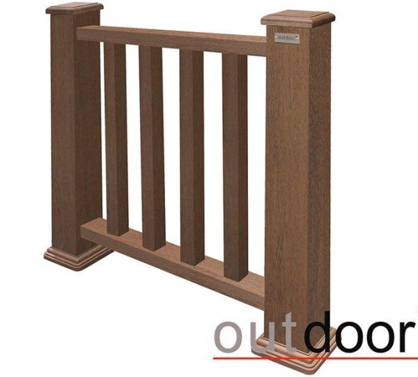 Ограждение из ДПК Outdoor Классик 3D STORM коричневый микс купить в Химках