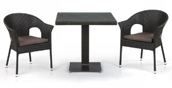 Комплект плетеной мебели AFINA из иск. ротанга T605SWT/Y79A-W53 Brown 2Pcs купить в Химках
