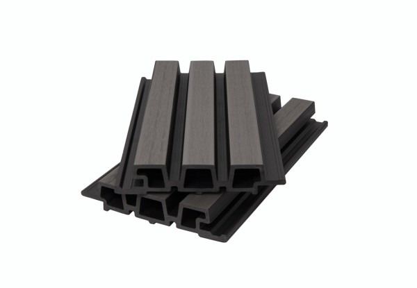 Фасадная панель брусковая двухцветная co-extrusion, grey dark купить в Химках