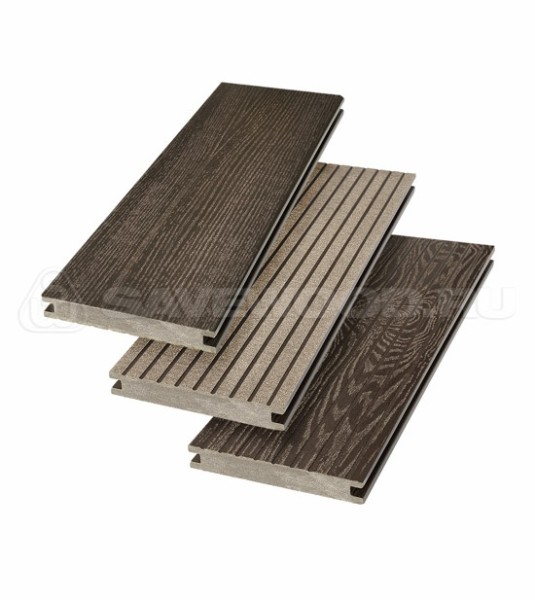 Террасная доска SW Fraxinus (R) полнотелая «SaveWood» Темно-коричневый купить в Химках
