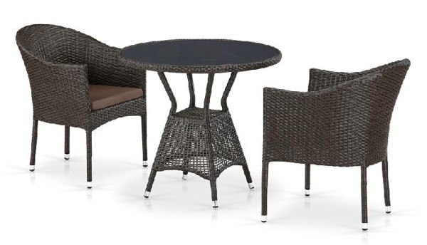 Комплект плетеной мебели AFINA из иск. ротанга T707ANS/Y350-W53 Brown 2Pcs купить в Химках