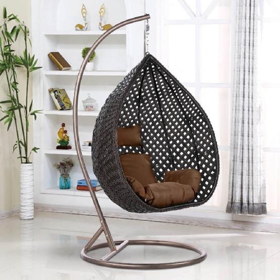 Кресло Подвесное из искусственного ротанга AFM-250B-L Brown купить в Химках