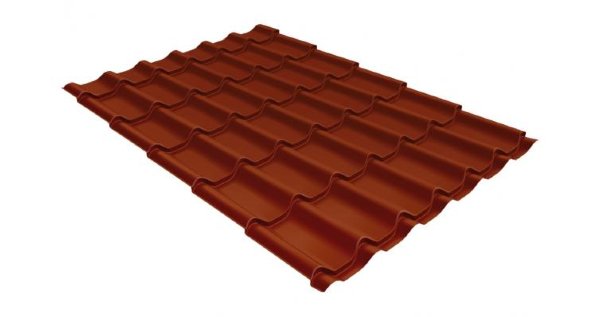 Металлочерепица классик 0,5 Satin RAL 8004 терракота купить в Химках