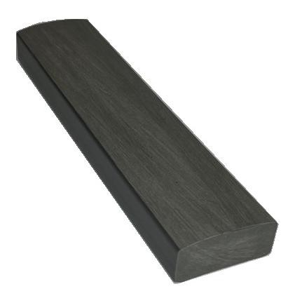 Лавочный брус Ecodecking Некст полнотелый брашированный 70х35 графит (под заказ) купить в Химках