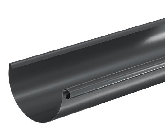 Водосток Aquasistem, система 125x90 - Водосточный желоб 3.00м RAL 7024 Тёмно-серый купить в Химках